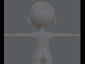 Base mesh boy character v03 Model 3D
