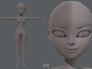 base mesh woman 05 3D मॉडल