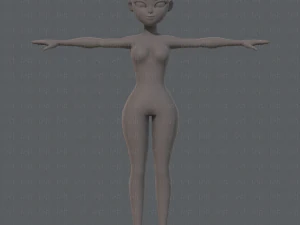 base mesh woman 05 3D Model