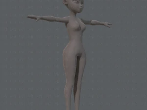 base mesh woman 05 3D Model