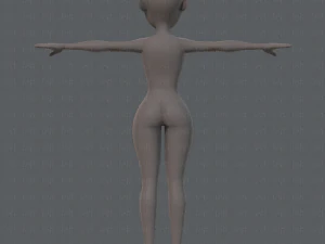 base mesh woman 05 3D Model