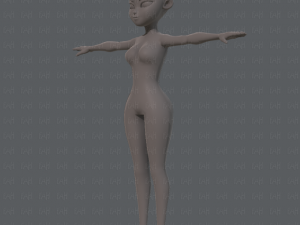 base mesh woman 05 Model 3D