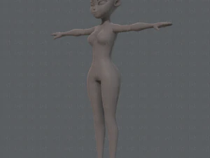 base mesh woman 05 3D Model