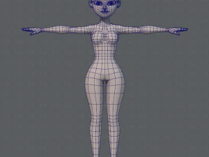 base mesh woman 05 3D Model
