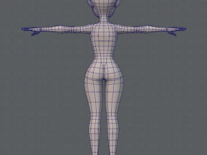 base mesh woman 05 3D Model