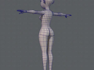 base mesh woman 05 3D Model