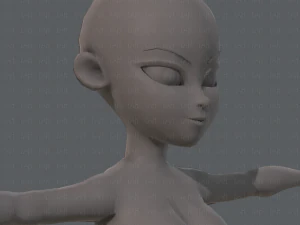 base mesh woman 05 3D Model