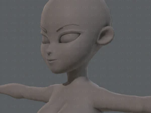 base mesh woman 05 3D Model