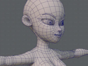 base mesh woman 05 3D Model