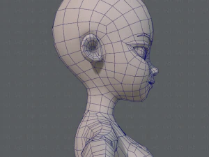 base mesh woman 05 3D Model