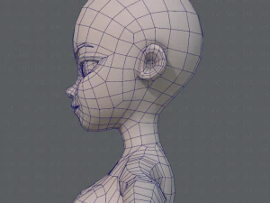 base mesh woman 05 3D Model
