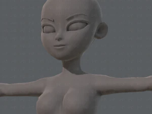 base mesh woman 05 3D Model
