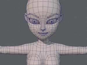 base mesh woman 05 3D Model