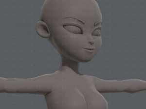 base mesh woman 05 Model 3D