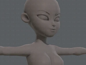 base mesh woman 05 3D Model