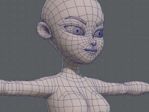 base mesh woman 05 3D Model