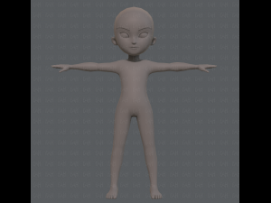 base mesh boy character v04 3D Model