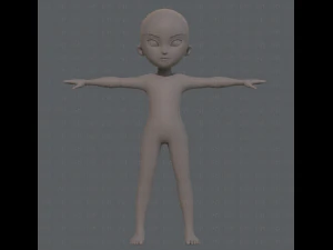 base mesh boy character v04 3D Model