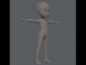 base mesh boy character v04 3D Model