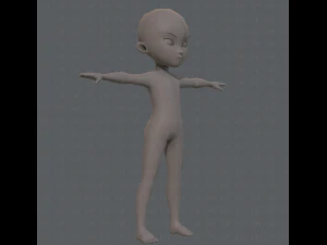 base mesh boy character v04 3D Model
