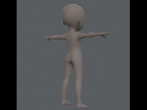 base mesh boy character v04 3D Model