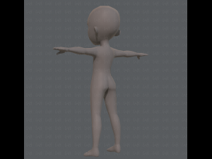 base mesh boy character v04 3D Model