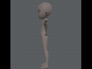base mesh boy character v04 3D Model