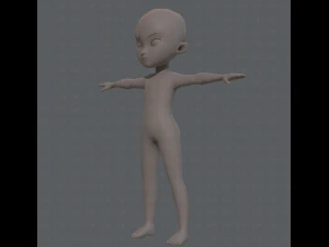 base mesh boy character v04 3D Model