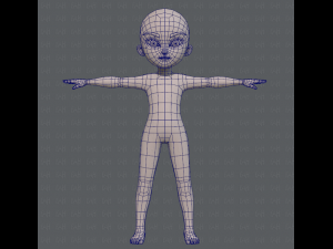 base mesh boy character v04 3D Model