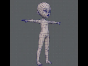 base mesh boy character v04 3D Model