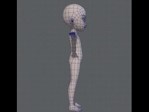 base mesh boy character v04 3D Model