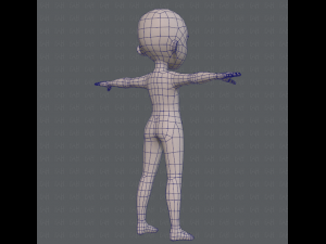 base mesh boy character v04 3D Model