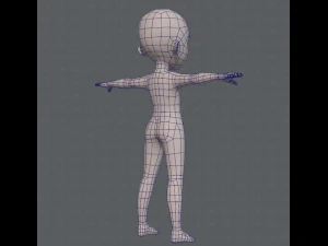 base mesh boy character v04 3D Model