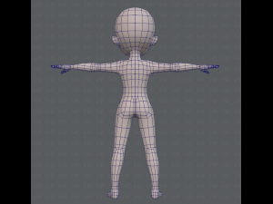 base mesh boy character v04 3D Model