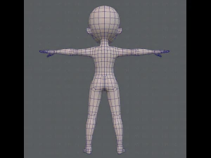 base mesh boy character v04 3D Model