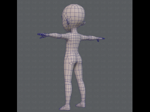 base mesh boy character v04 3D Model