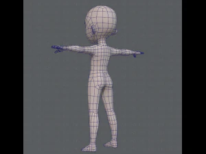 base mesh boy character v04 3D Model