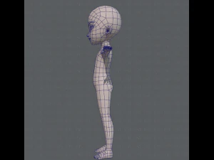 base mesh boy character v04 3D Model