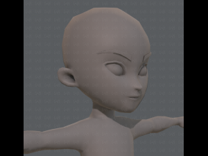 base mesh boy character v04 3D Model
