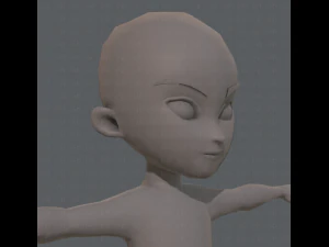 base mesh boy character v04 3D Model