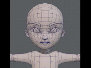 base mesh boy character v04 3D Model