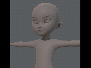 base mesh boy character v04 3D Model
