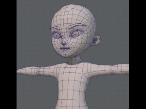 base mesh boy character v04 3D Model