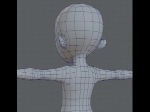 base mesh boy character v04 3D Model