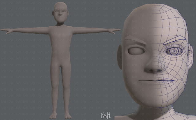base mesh man character v03 3D Модель .c4d .max .obj .3ds .fbx .stl .blend 