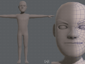 base mesh man character v03 3D Model