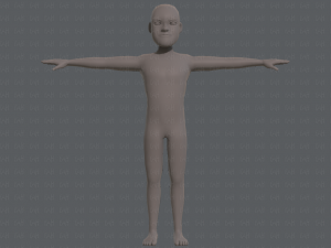 base mesh man character v03 3D Модель