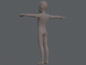 base mesh man character v03 3D Модель