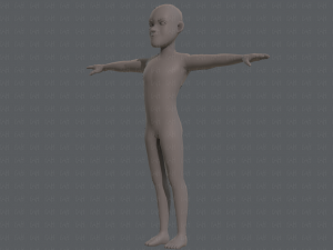 base mesh man character v03 3D Модель