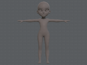 base mesh girl characterv02 3D Model